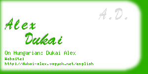 alex dukai business card